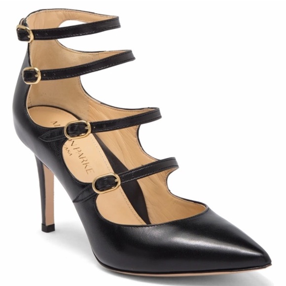 Black Suede Strappy PumpsMarion Parke Mitchell